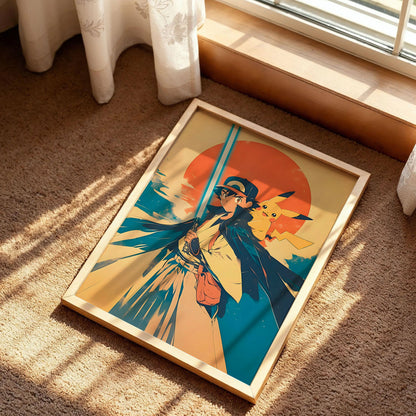 Ash and Pikachu Poster