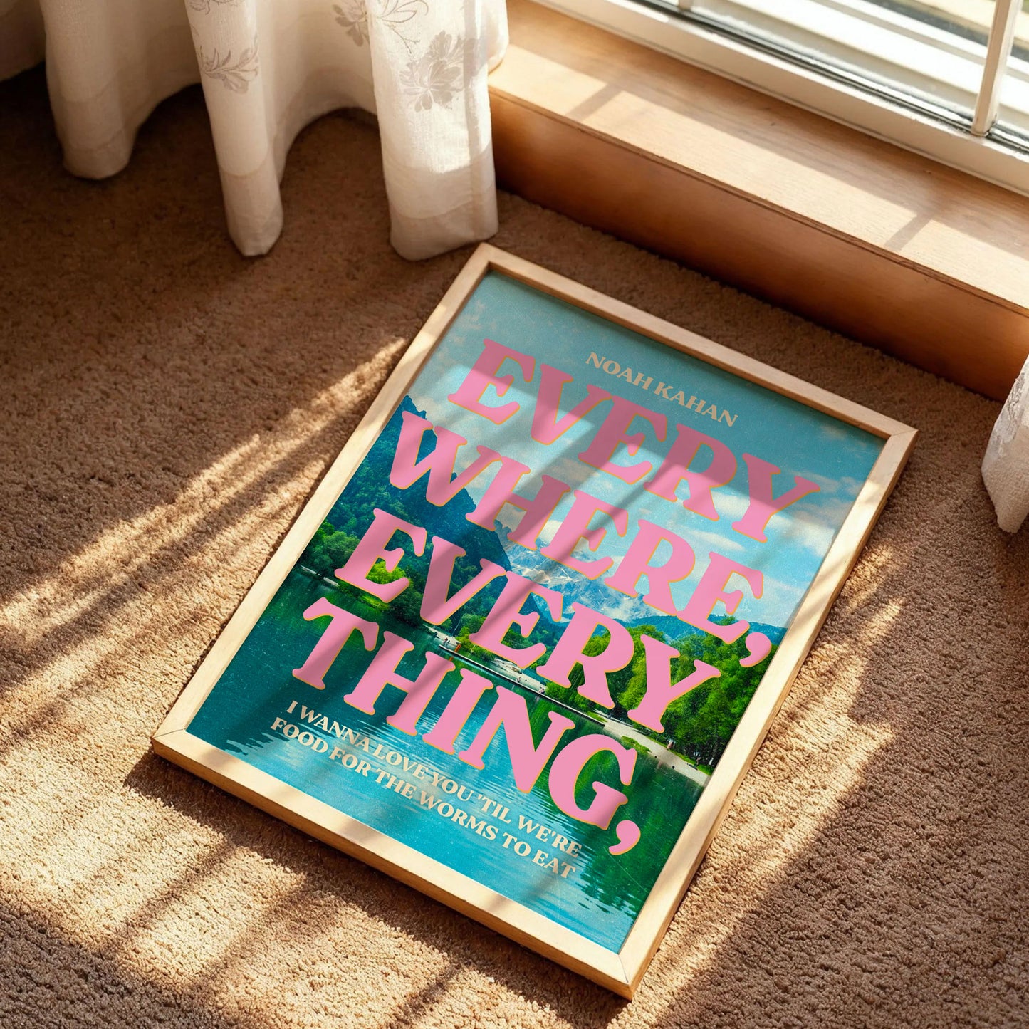 Everywhere, Everything Noah Kahan Poster