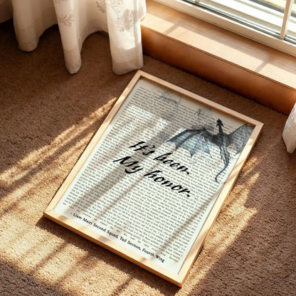 Fourth Wing Quote Wall Art