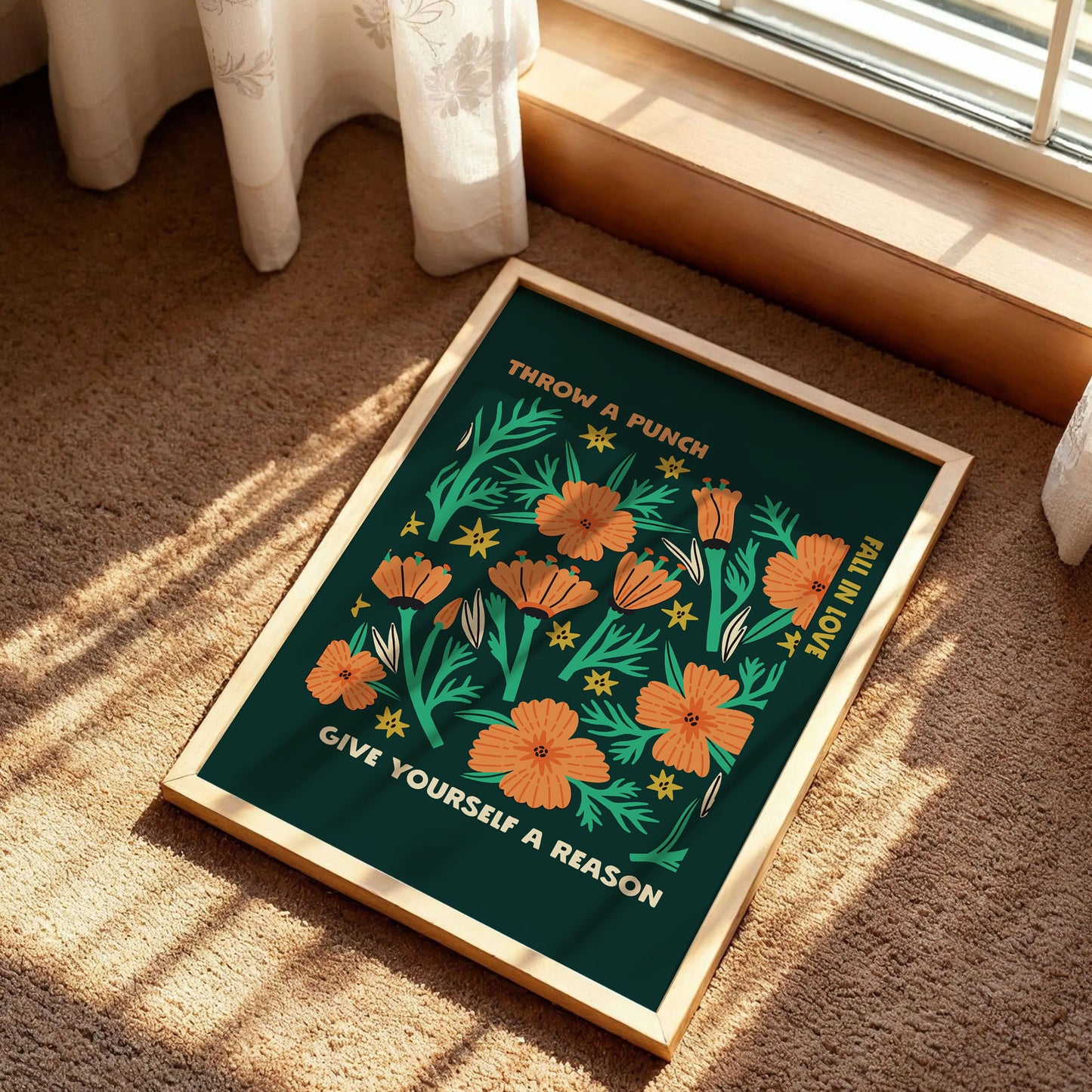 Throw a Punch Fall In Love Give Yourself a Reason Print