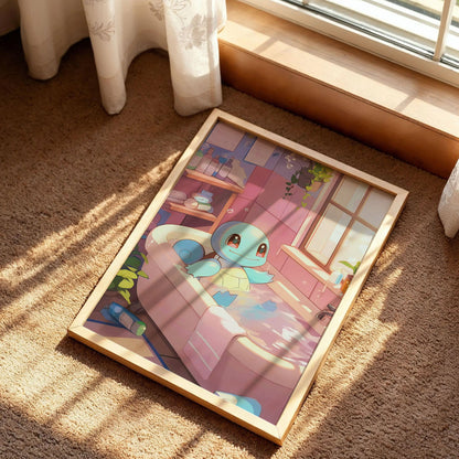 Squirtle Pokemon Bath Poster
