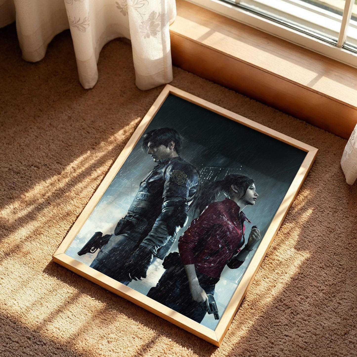Leon Kennedy & Claire Redfield Residence Evil 2 Poster