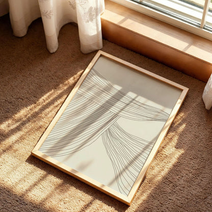 Beige Lines I Poster