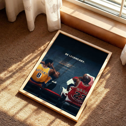 Kobe Bryant and Michael Jordan Wall Decor