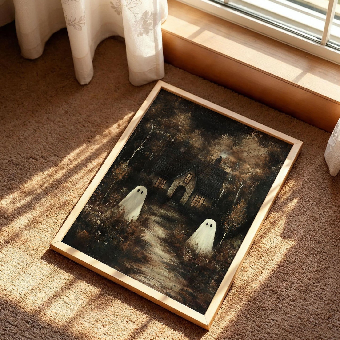Ghosts in Dark Forest Gothic Print