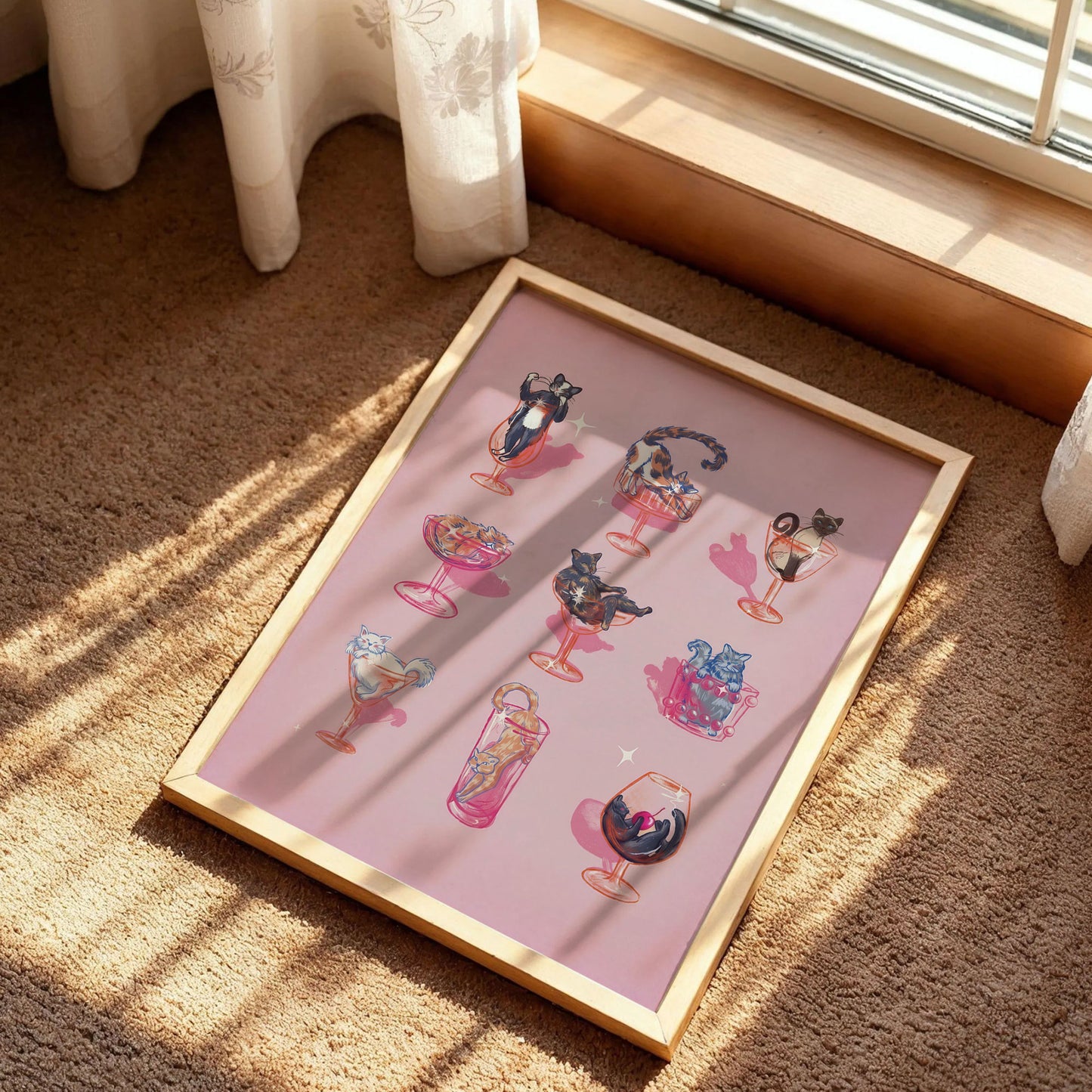 Nine Lives Cats and Cocktails Poster