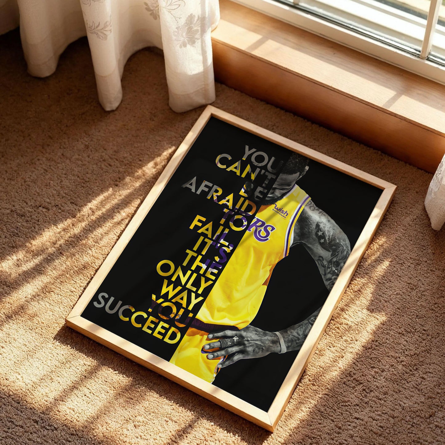 Lebron James Lakers 6 Failure Motivational Quote Poster
