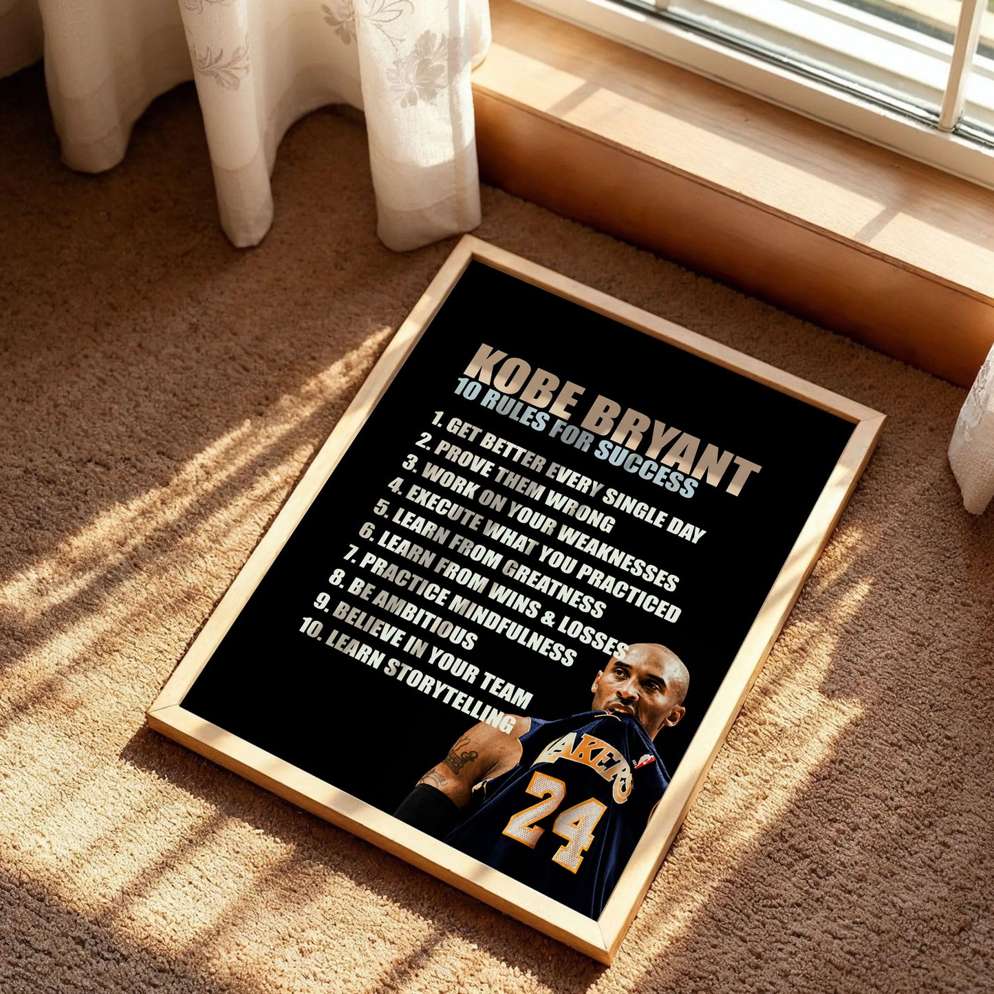 Kobe Bryant 10 Rules for Success Poster