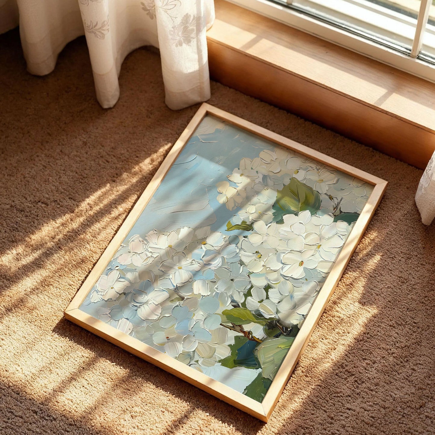 Blue Hydrangeas Floral Print