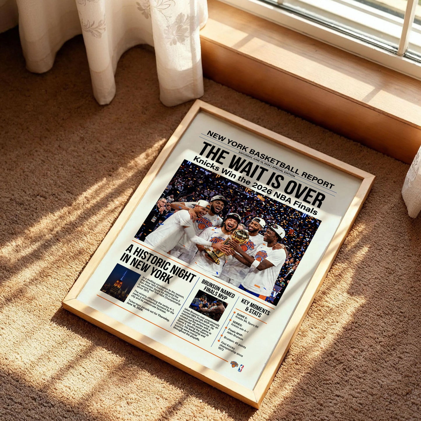 Knicks Championship Banners Poster