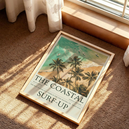 Vintage Surf-Up Newspaper Print