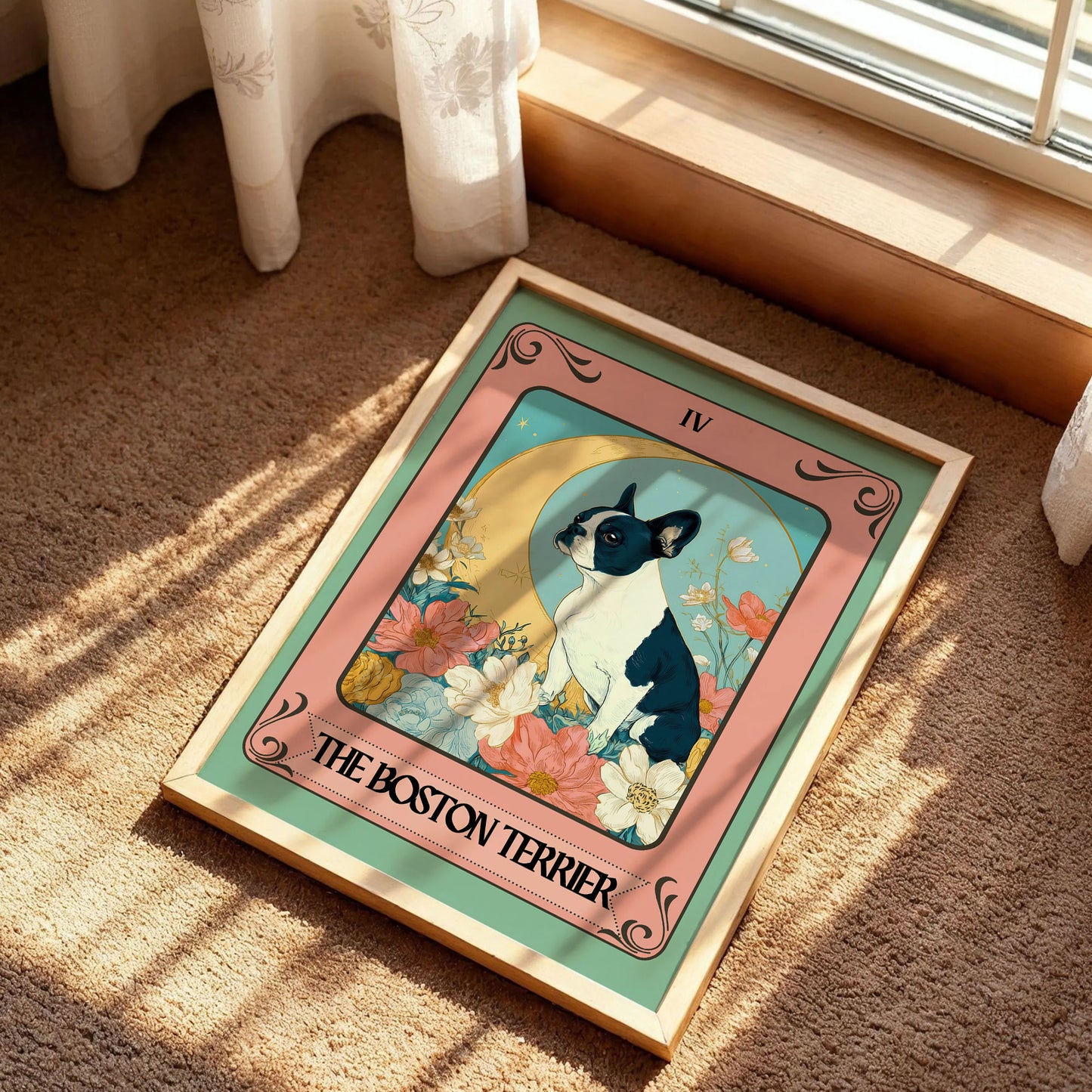 The Boston Terrier Dog Card Poster