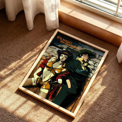 Cowboy Bebop Faye Valentine and Spike Spiegel Poster