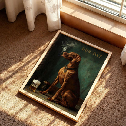 Vizsla In A Suit With A Cigar Poster