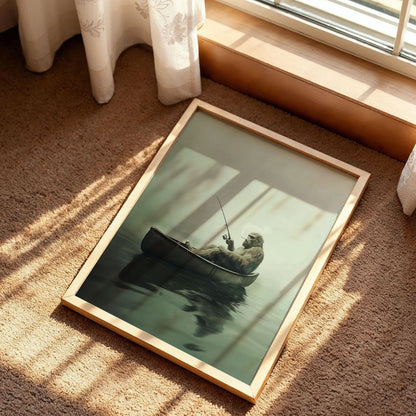 Bigfoot Fishing Wall Art