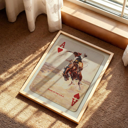 Cowboy Ace of Hearts Print