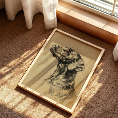 Hunting Dog Sketch Print