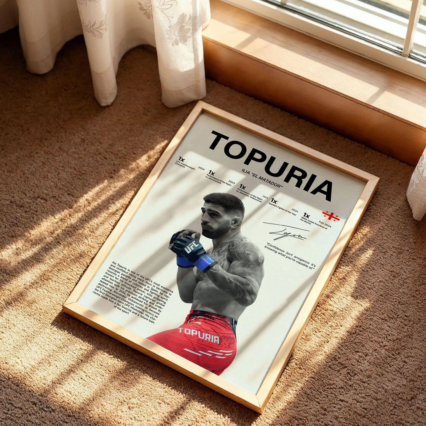 Ilia Topuria UFC Champion Poster