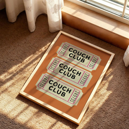Couch Club Ticket Print