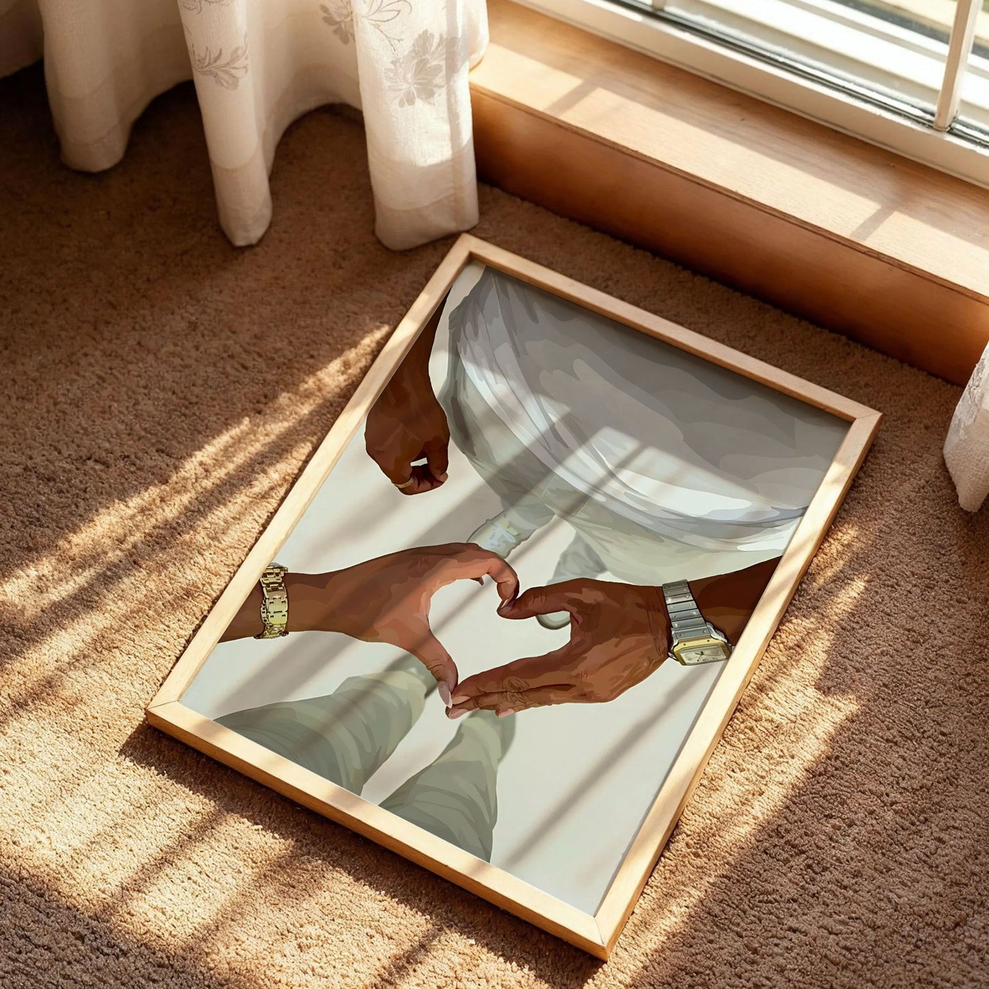 Black Love Art Print Gift For Coupple