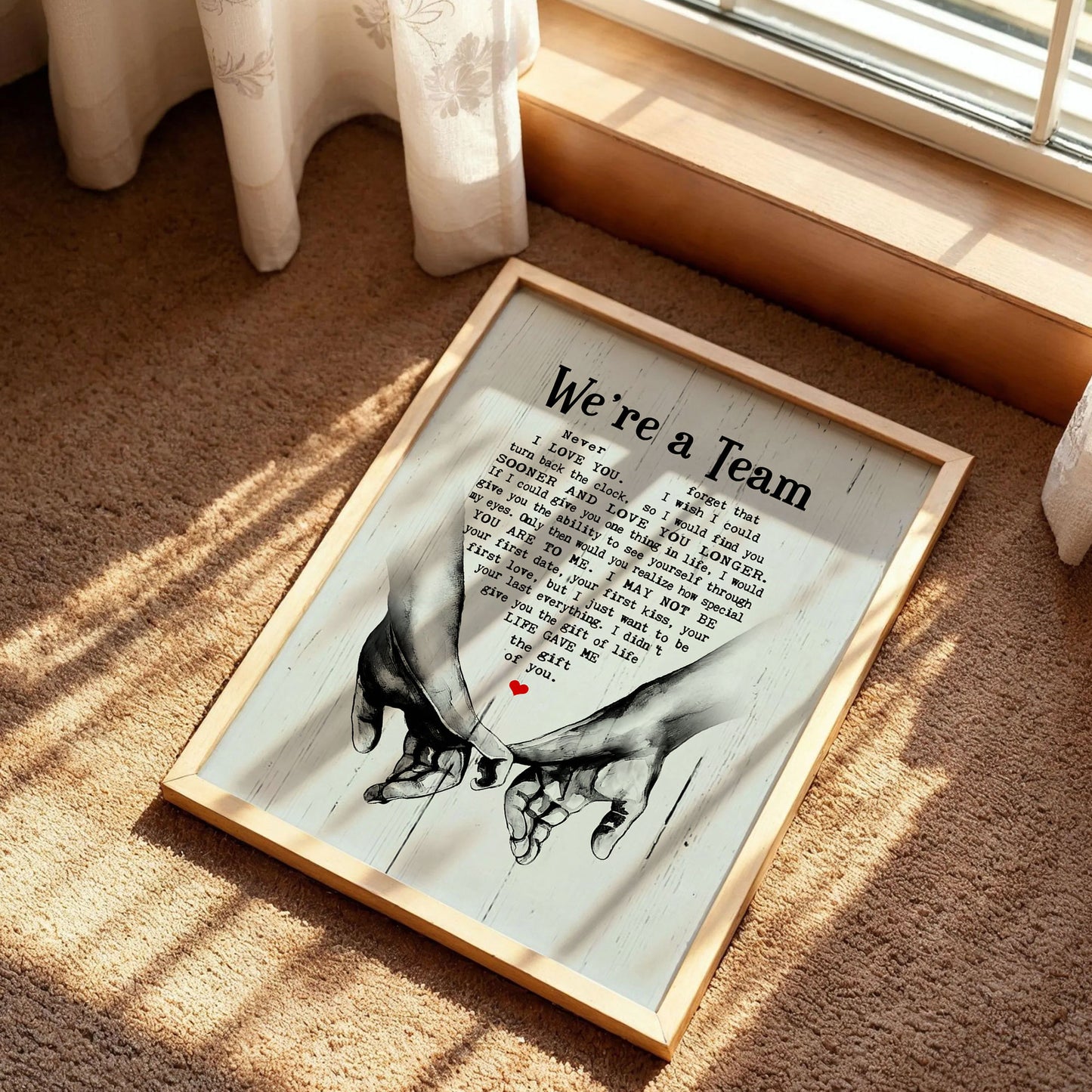 We're A Team- Wedding Vows Quotes Wall Art