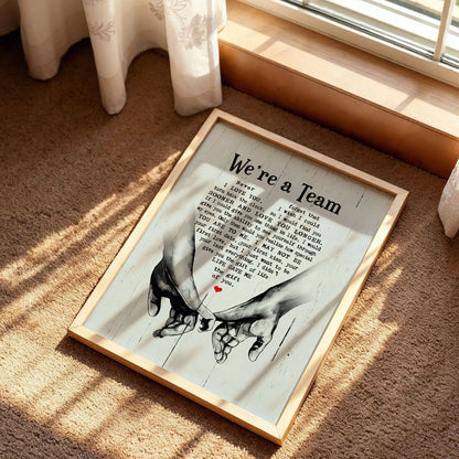 We're A Team- Wedding Vows Quotes Wall Art