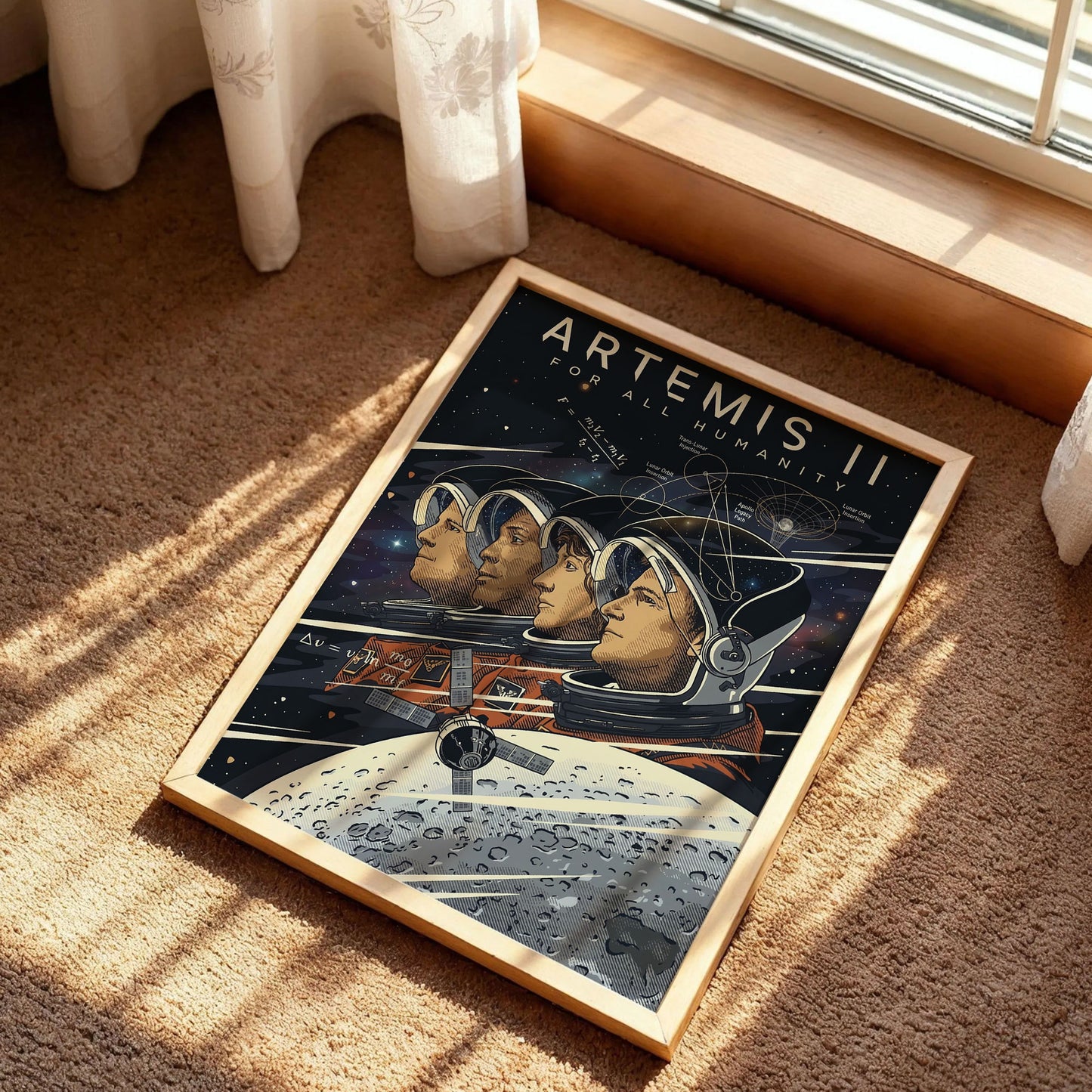 Artemis II For All Humanity Poster