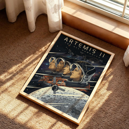 Artemis II For All Humanity Poster