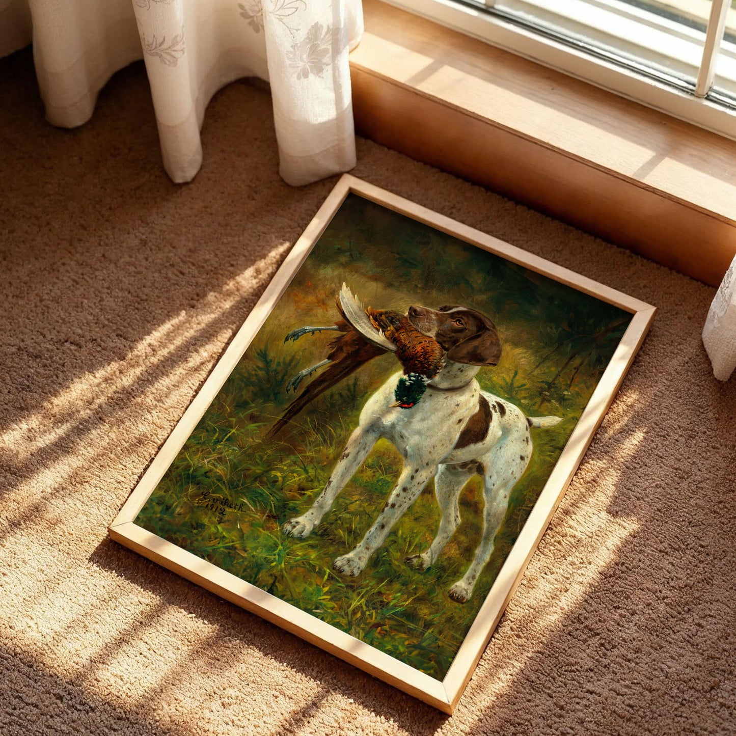 English Pointer Hunting Dog Print