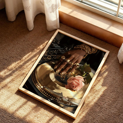 DJ Black Woman Fashion Wall Art