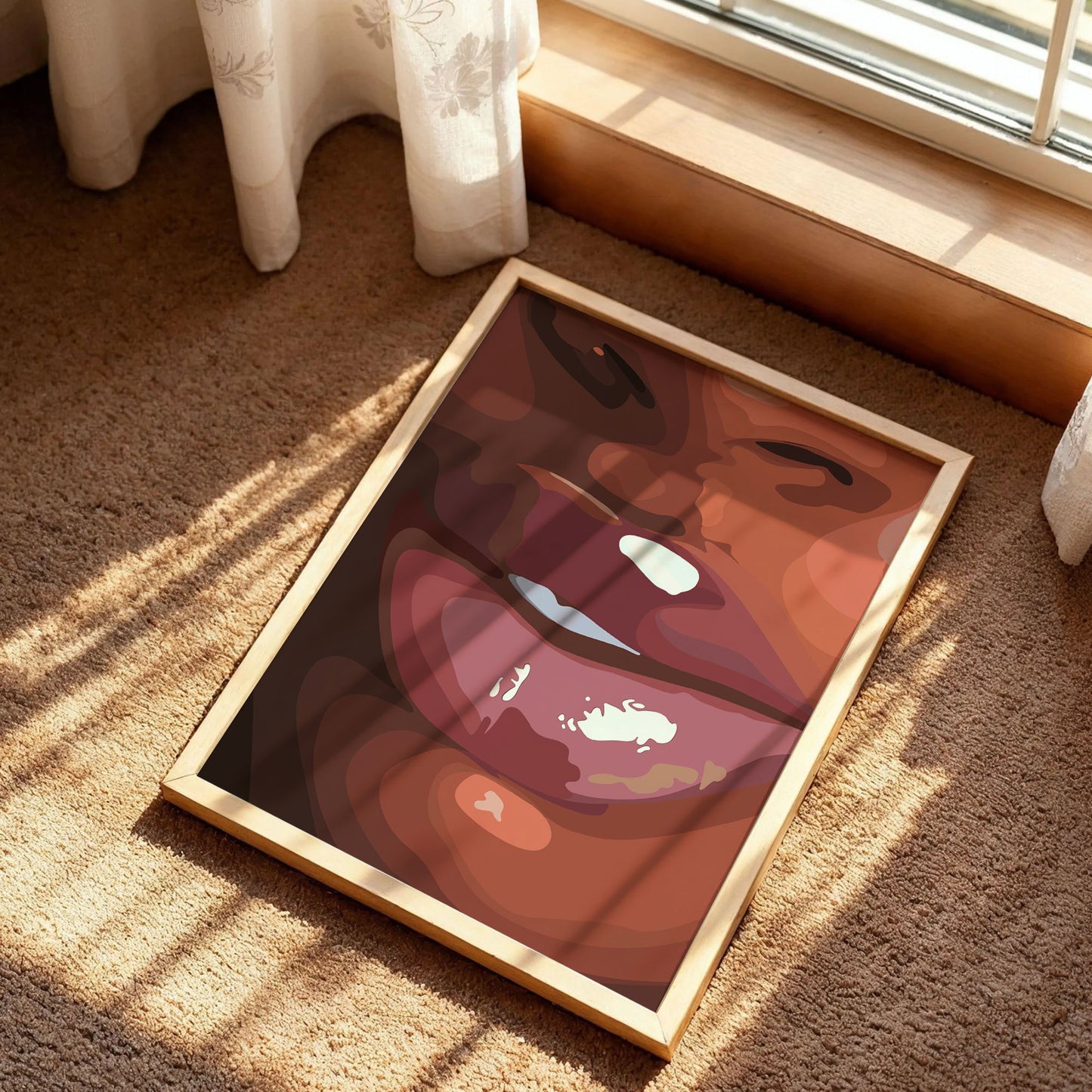 Black Woman Lips Art