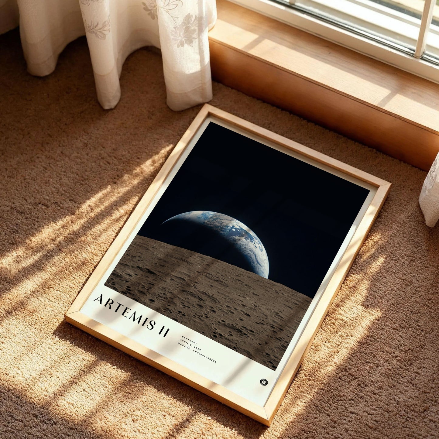 Artemis II Earthset Print Art