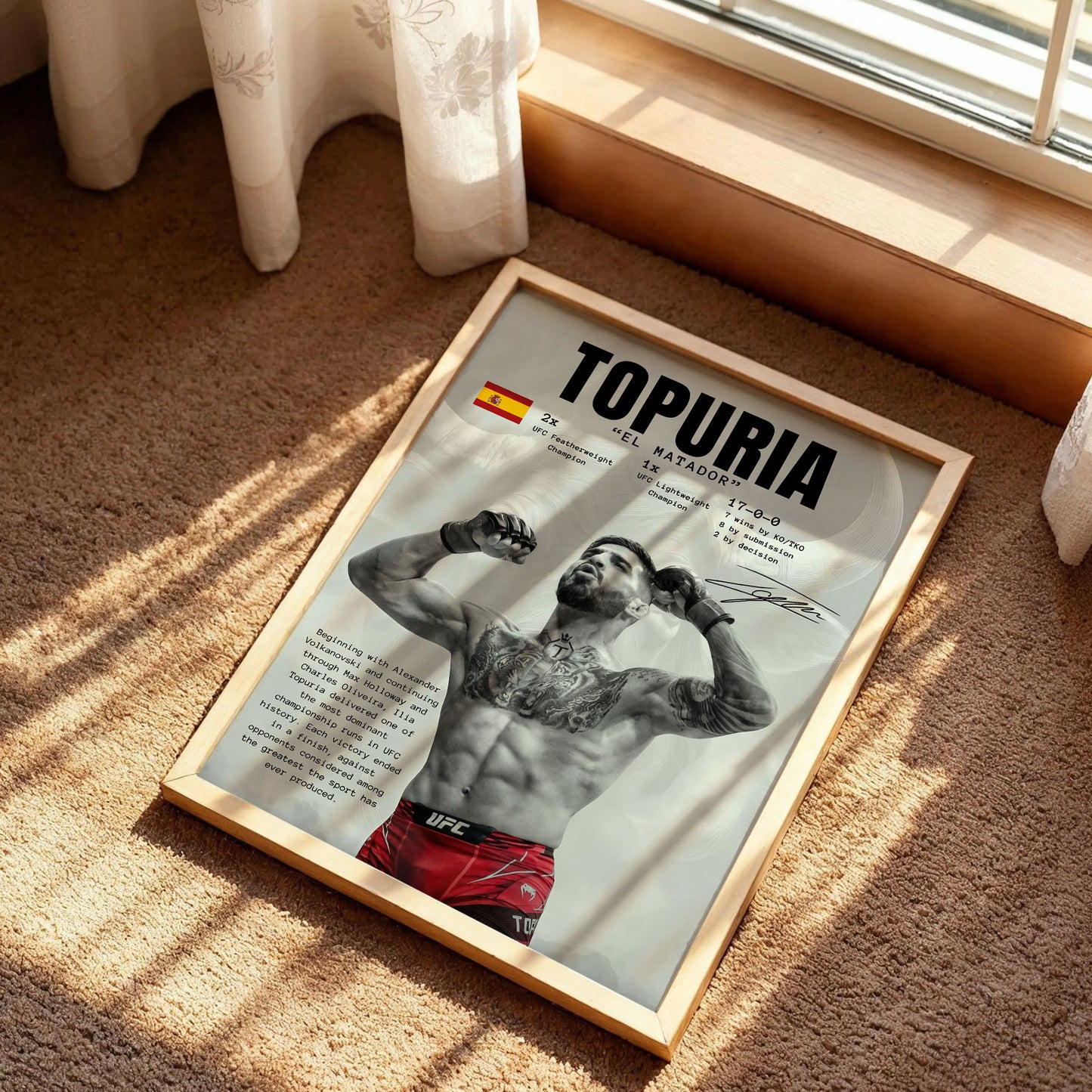 Cuadro De Ilia Topuria Ufc 2026 Poster