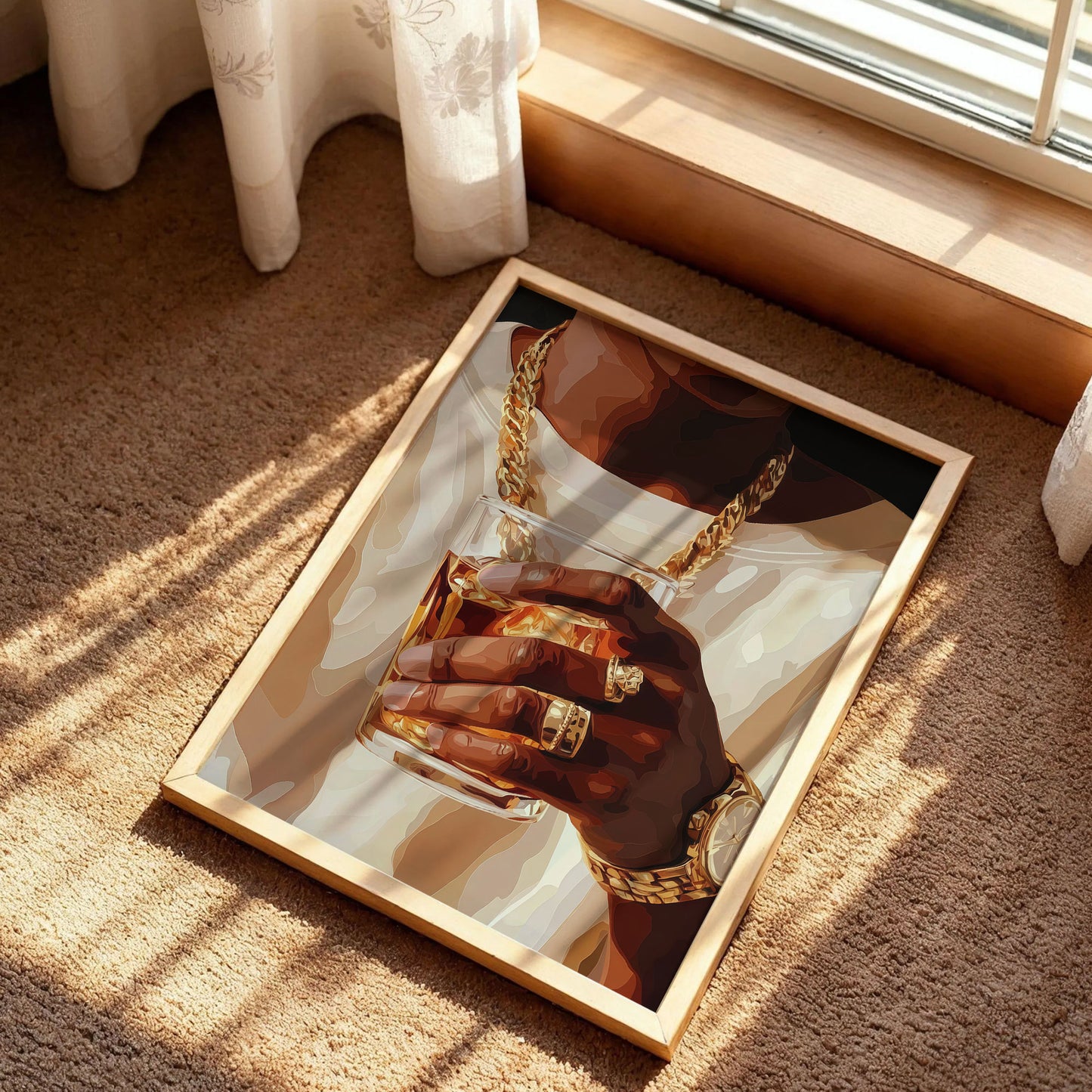 Black Man With Whiskey Poster