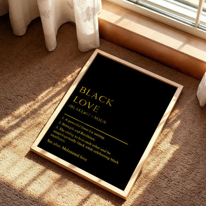 Black Love Quote Wall Art