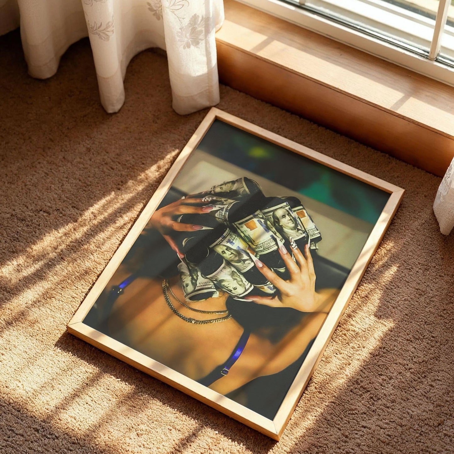 Black Woman Money Art Print