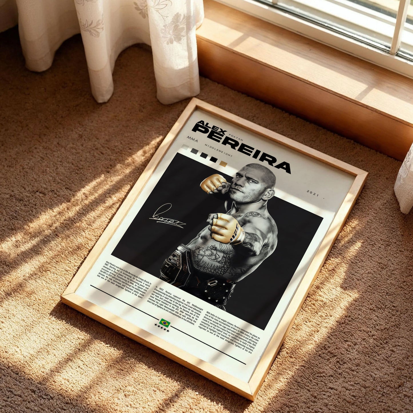 Alex Pereira UFC Champion Poster