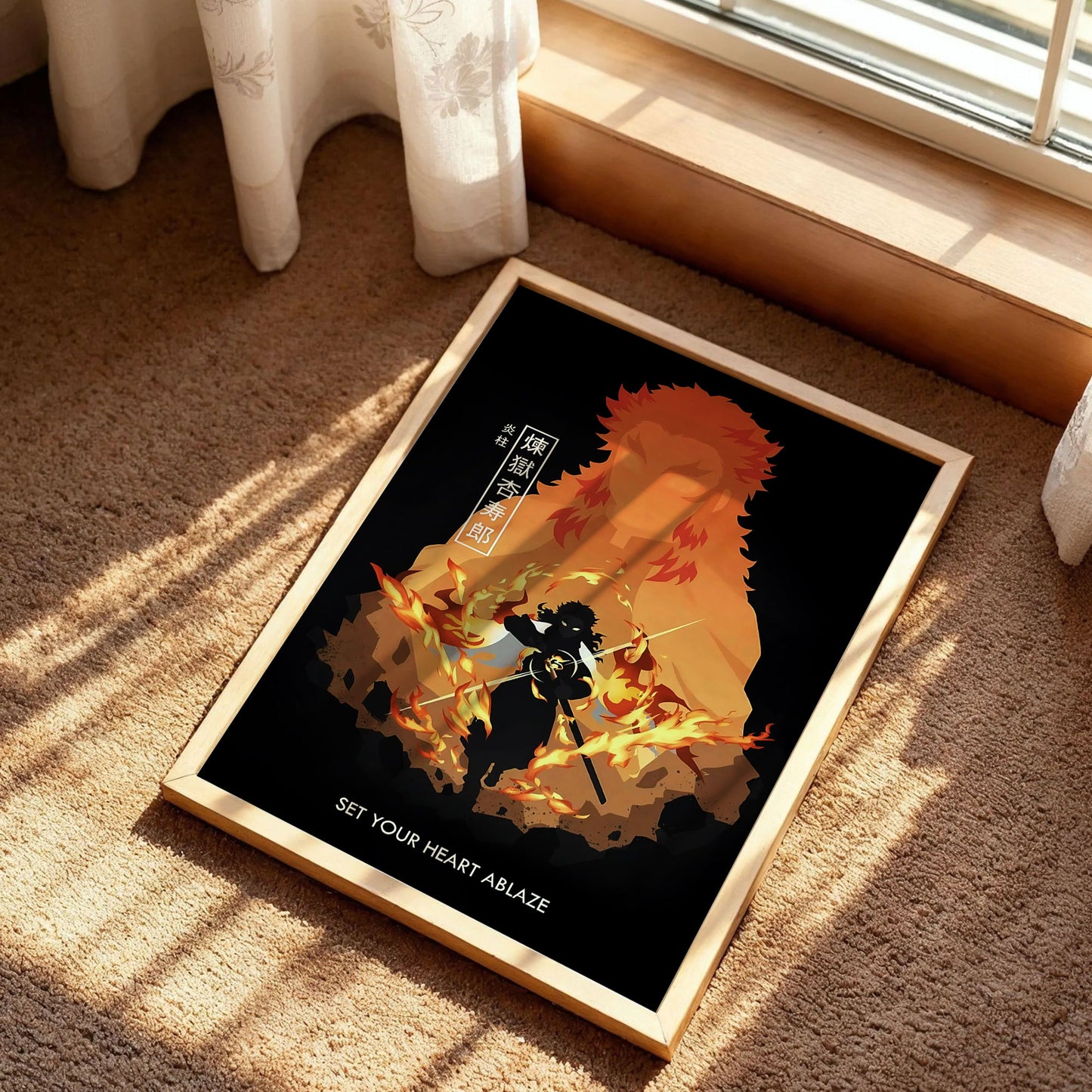 Set Your Heart Ablaze Demon Slayer Poster