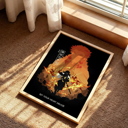 Set Your Heart Ablaze Demon Slayer Poster