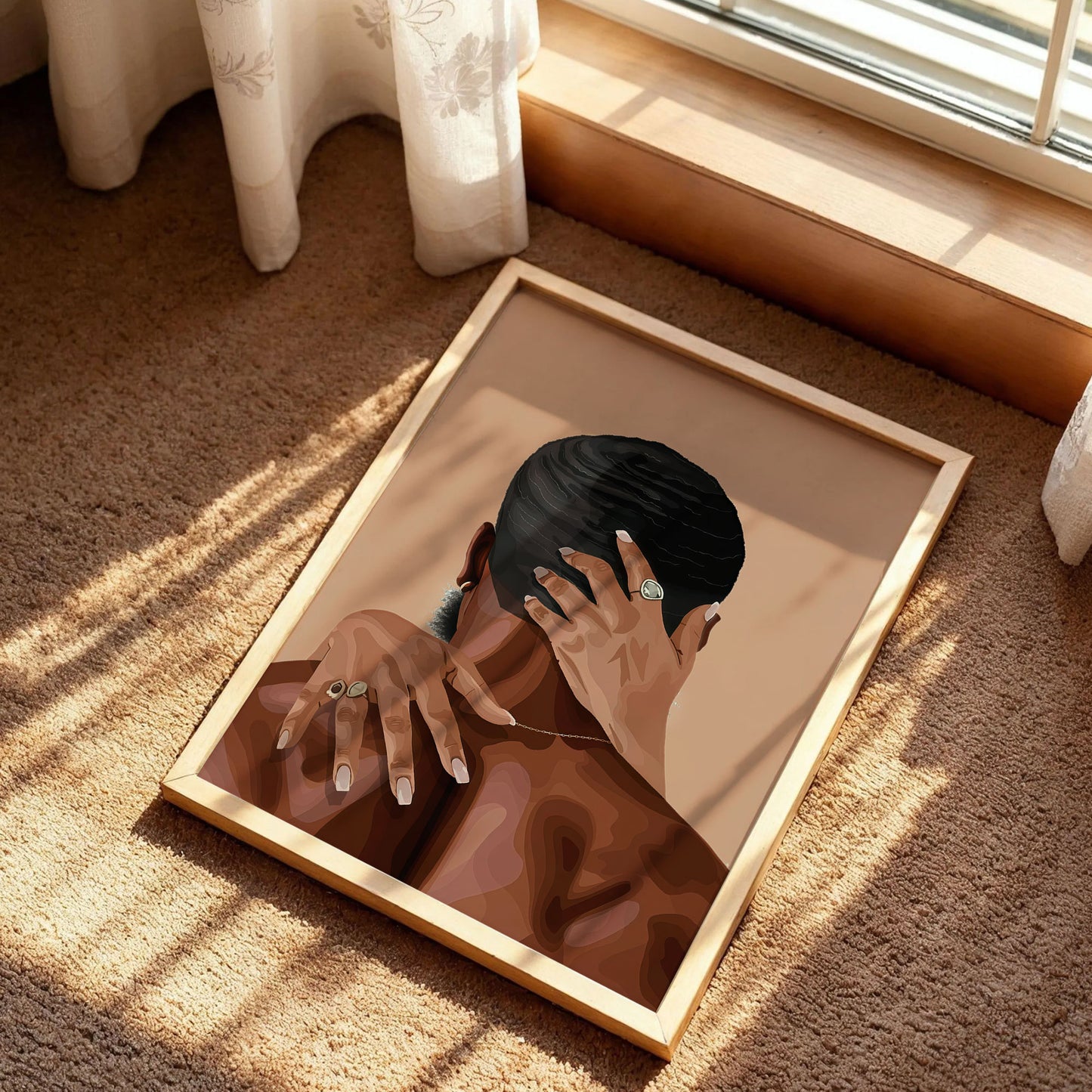 Black Couple Art Print