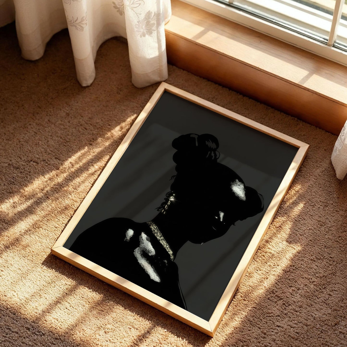 Black Woman Silhouette Art Print