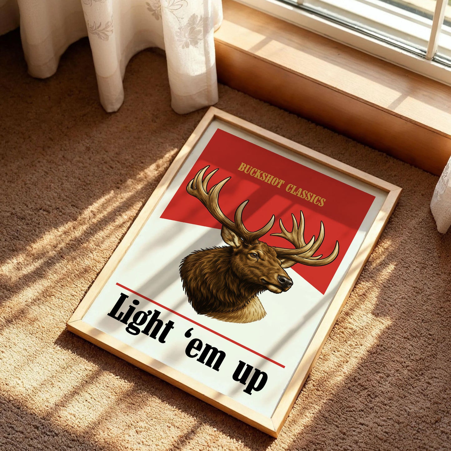 Retro Style Humorous Elk Poster