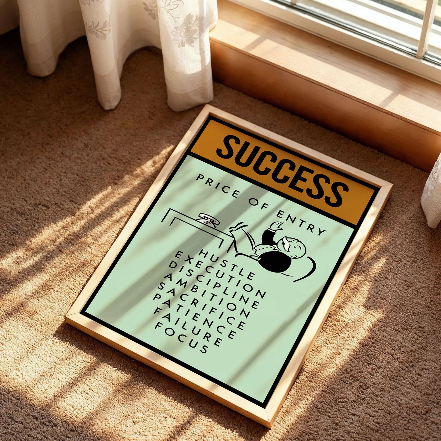Monopoly Quote Work Decor Motivation Poster
