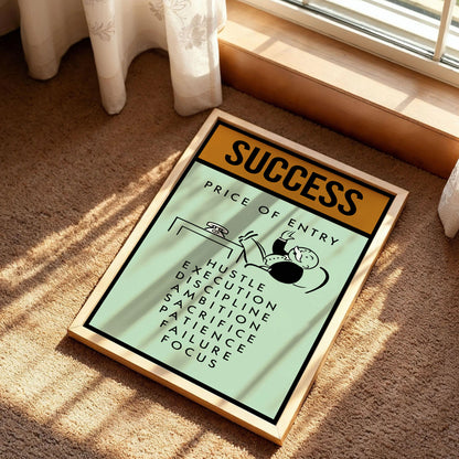 Monopoly Quote Work Decor Motivation Poster