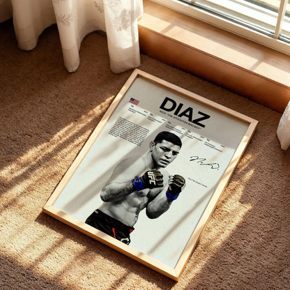 Nate Diaz UFC Poster