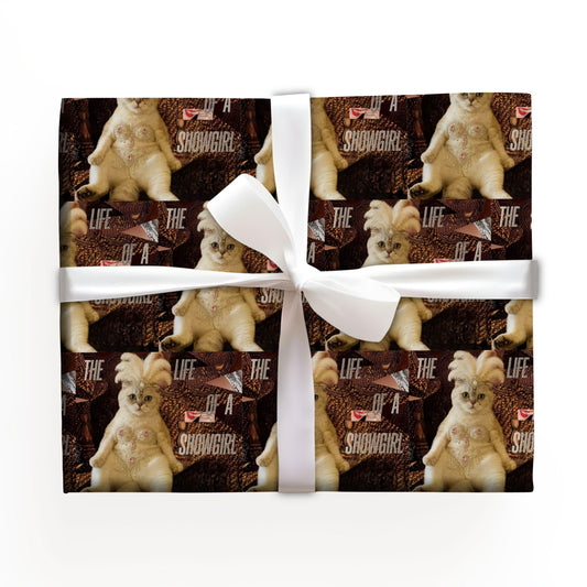 Cream Cat Showgirl Era Gift Wrap Sheets