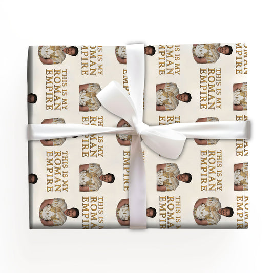 This is my roman empire wrapping paper, Boromir Santa Hat Christmas Gift Wrap