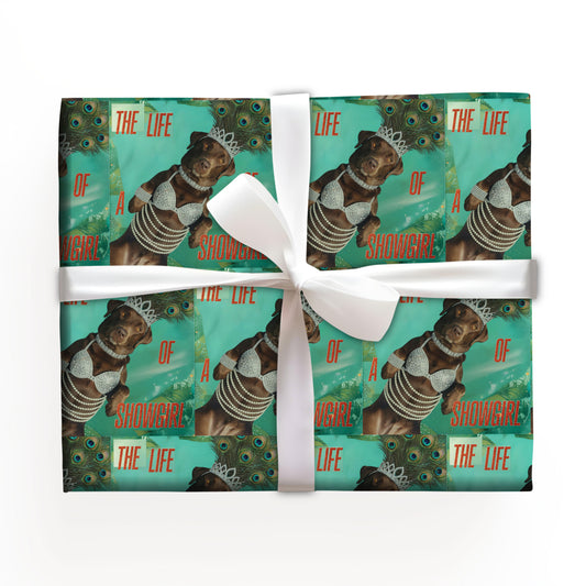 Chocolate Lab Retro Pop Star Wrapping Paper