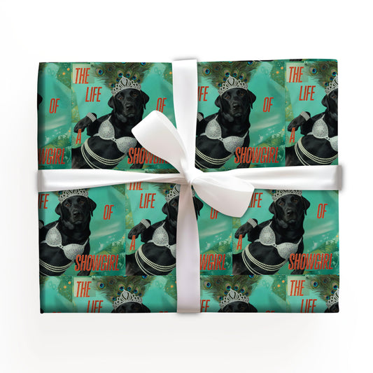 Black Lab Glamorous Taylor Swift Gift Wrap