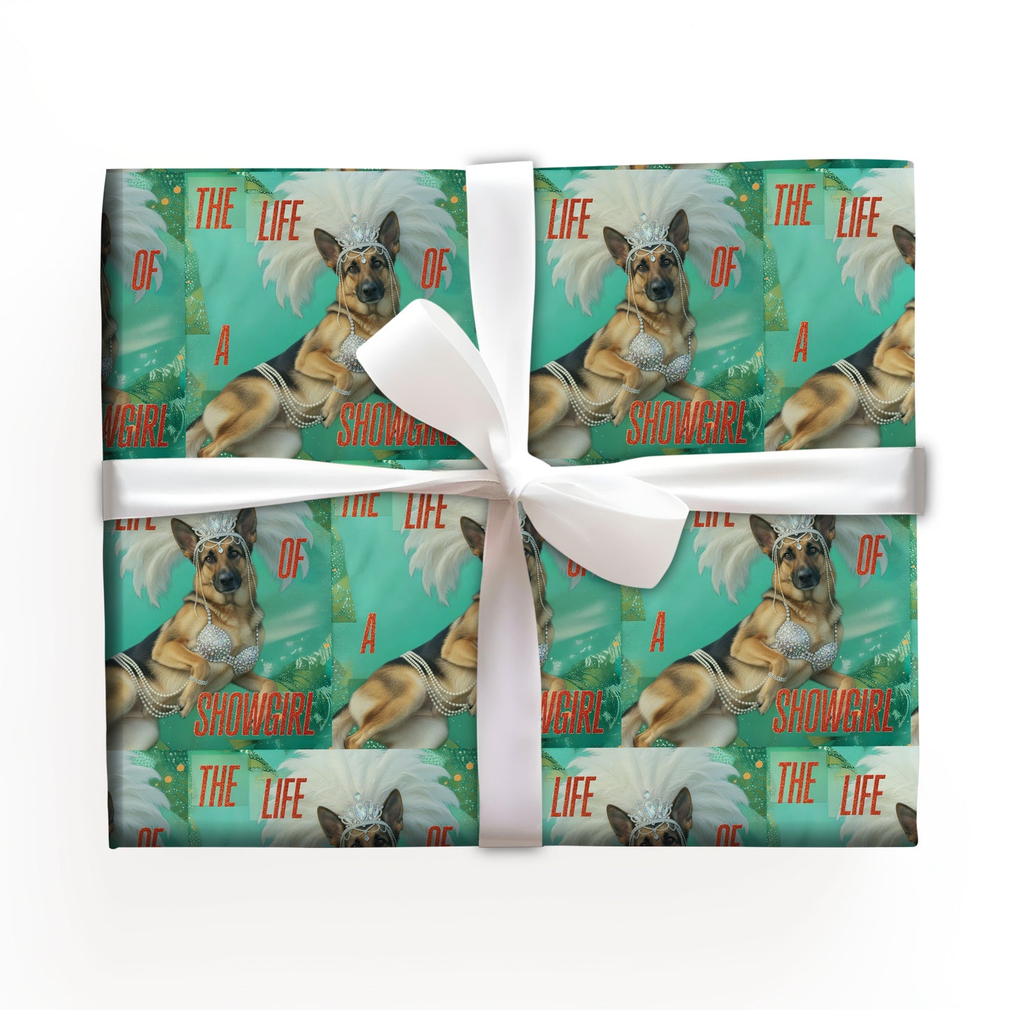 German Shepherd Showgirl Inspired Gift Wrap